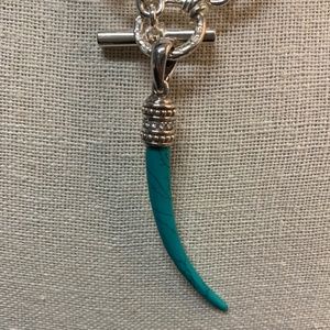 Rare SLANE Turquoise Horn Enhancer with Diamonds